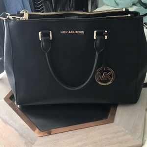 Michael Kors Large Black Purse with Long Strap